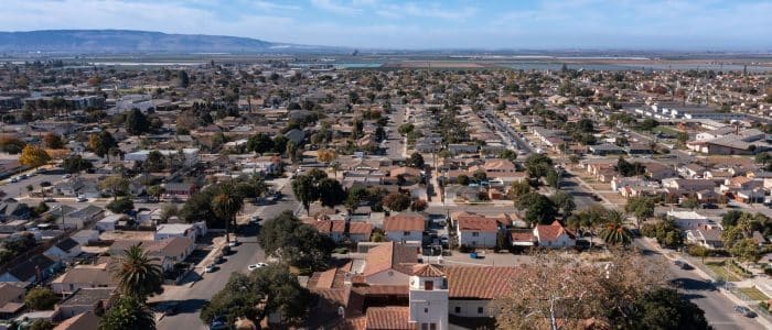 Santa María, California: Vista panorámica de la ciudad costera y sus playas doradas