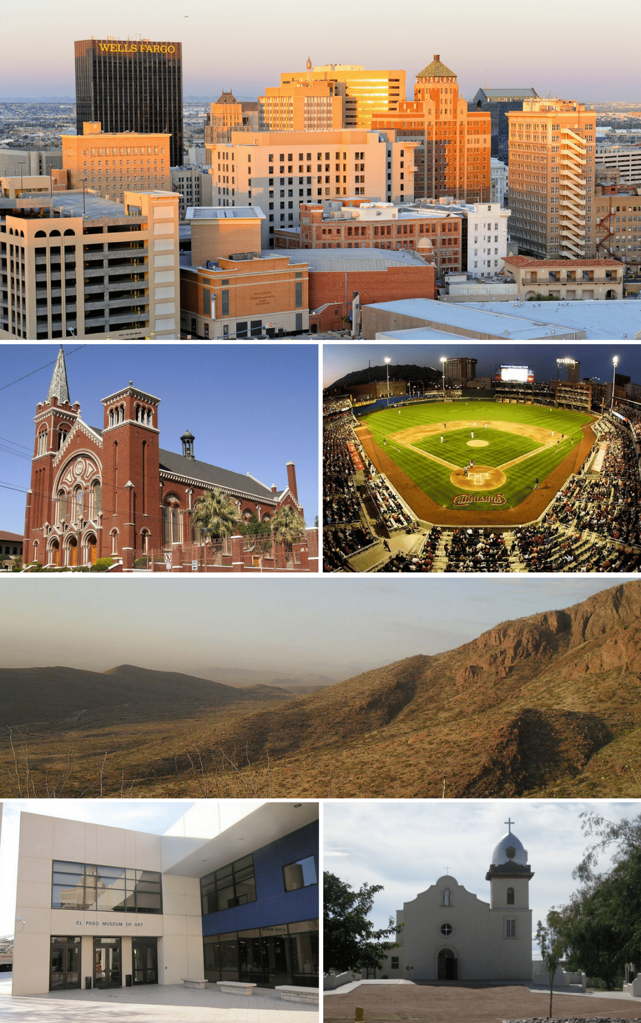 El Paso, Texas: Vista panorámica de la ciudad fronteriza entre EE. UU. y México